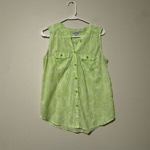 5/$55 !! 🔥 American Eagle Outfitters Lime Green Sleeveless Blouse